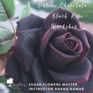 Online Chocolate Flowers Class-Black Rose & Rose Leaf by Anand Kumar