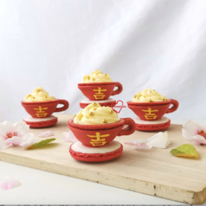Online Pre-recorded Class: CNY Teacup Macarons Workshop by Tan Phay Shing (Bonus Demo: Valentine’s Theme Teacup Design)