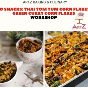 Duo Snack Flavours: Tom Yum Corn Flakes & Green Curry Corn Flakes Workshop by Instructor Sharon