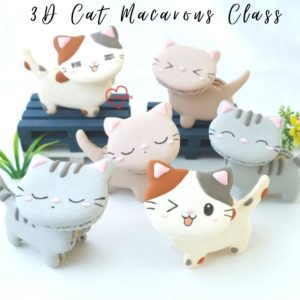 3D Cat Macarons Workshop by Instructor & Book Author Tan Phay Shing