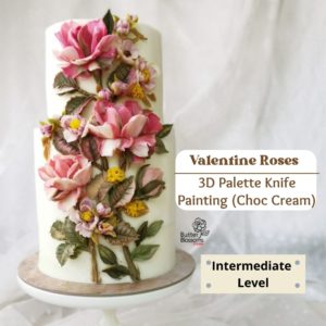 ButterBlossoms Valentine Roses 3D Chocolate Sculpture Flowers Painting Private Workshop by Overseas Instructor Kwun