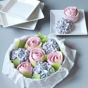 Dark Chocolate Filled Strawberry Marshmallows Floral Bouquet Workshop by Instructor & Book Author Tan Phay Shing