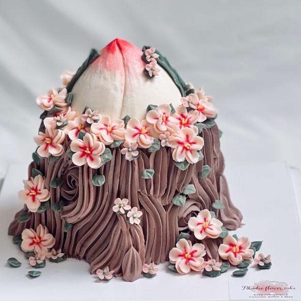 Basketweave Apple Blossom Cake Tutorial - I Scream for Buttercream