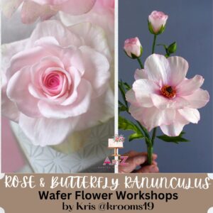 Rose & Butterfly Ranunculus Wafer Flowers Workshop by Overseas Instructor Kris Wirata