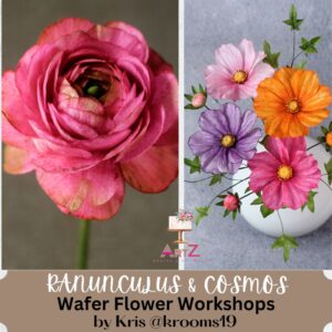 Ranunculus & Cosmos Wafer Flowers Workshop by Overseas Instructor Kris Wirata